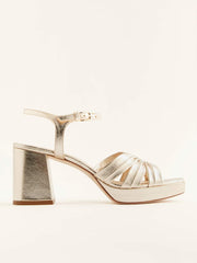 Reformation Maize Platform Sandal - Gold