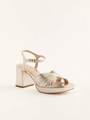Reformation Maize Platform Sandal - Gold