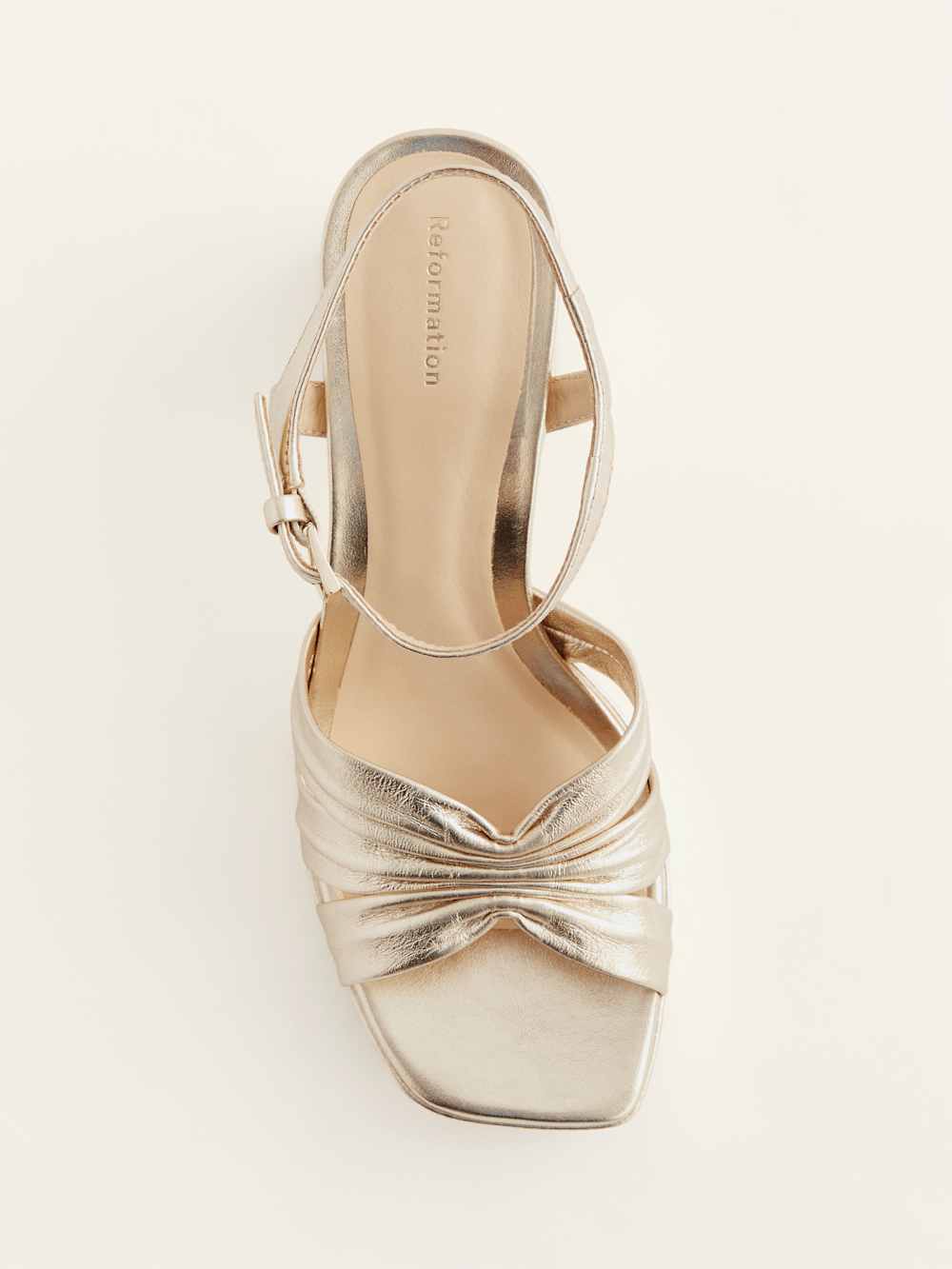 Reformation Maize Platform Sandal - Gold