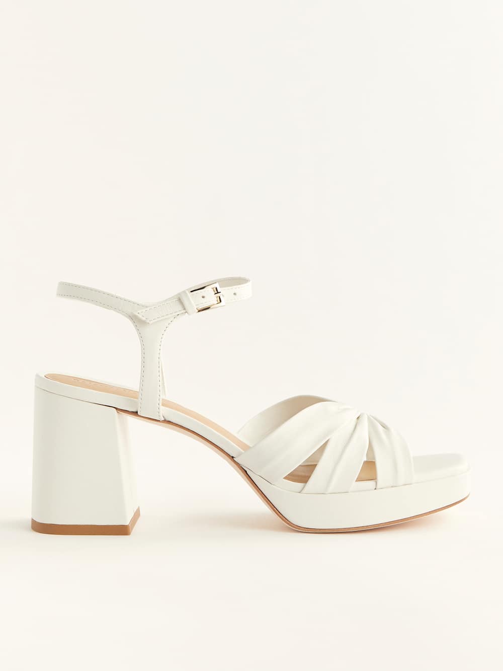 Reformation Maize Platform Sandal - White
