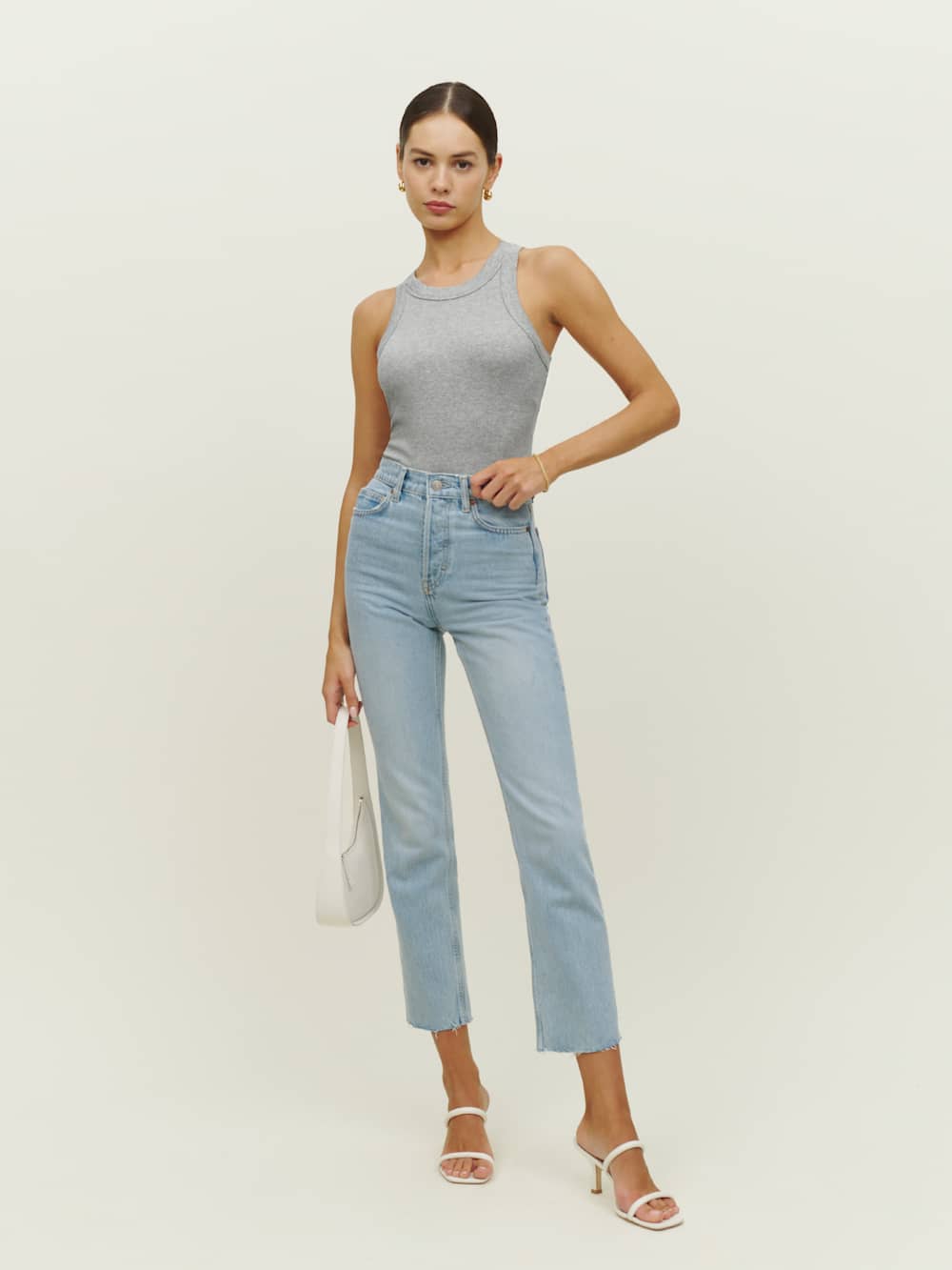 Reformation Tasha Tank - Heather Grey