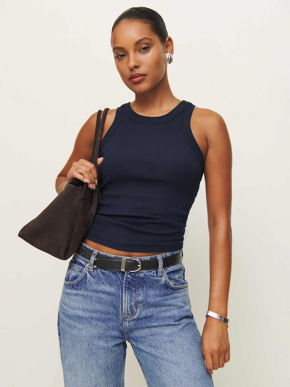 Reformation Tasha Tank - Midnight