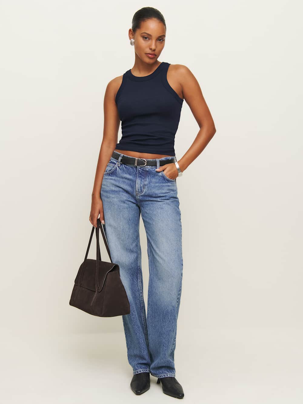 Reformation Tasha Tank - Midnight
