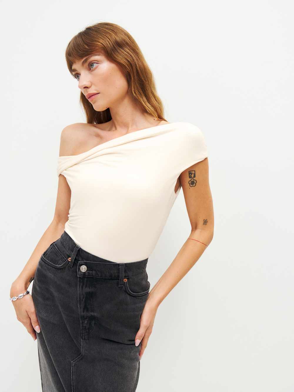 Reformation Cello Knit Top - Cream