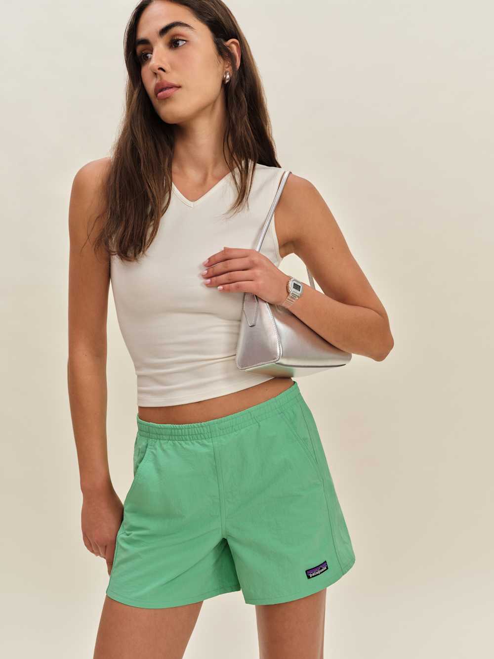 Reformation Patagonia W's Baggies Shorts - Aloe Green