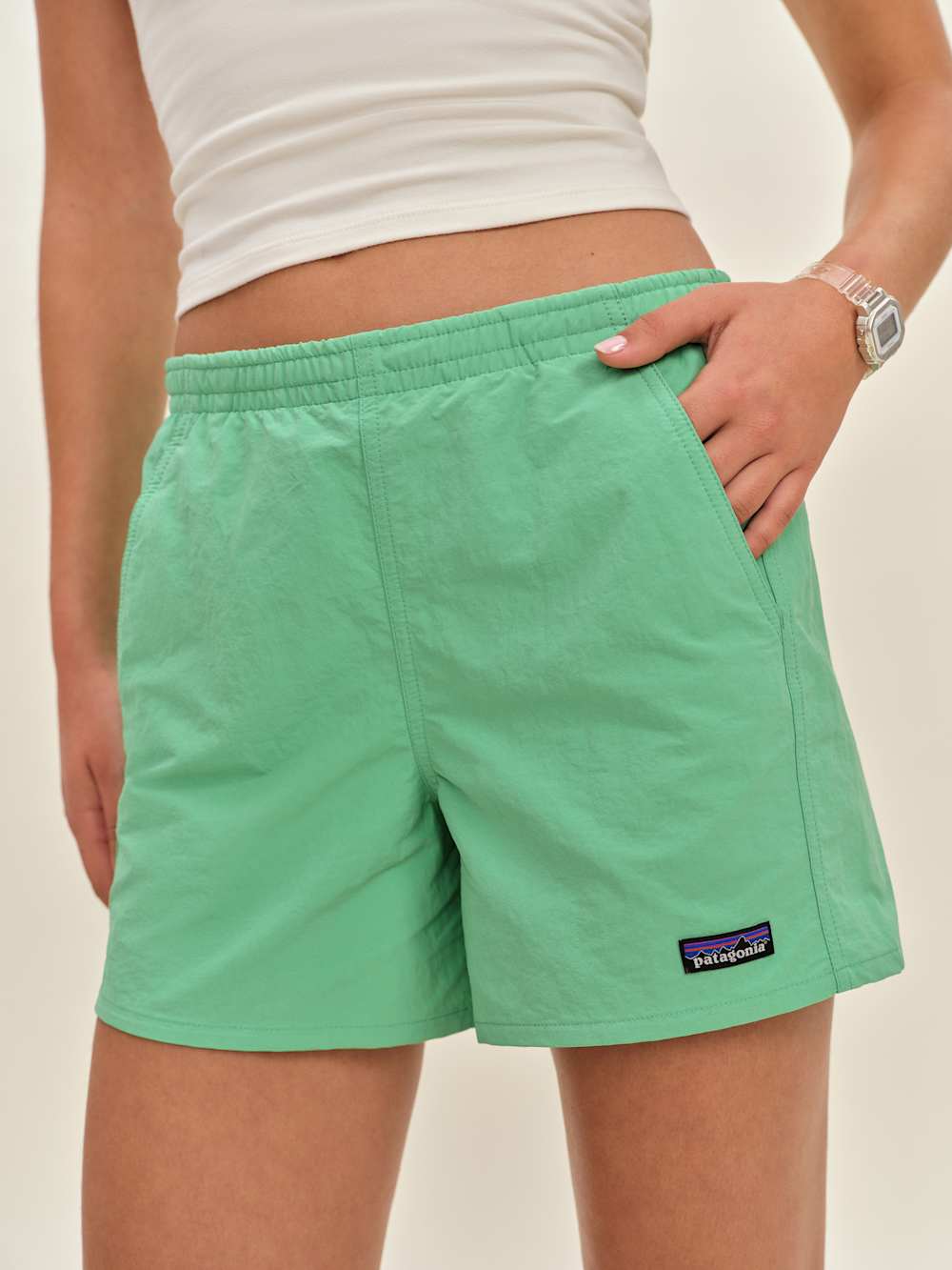 Reformation Patagonia W's Baggies Shorts - Aloe Green