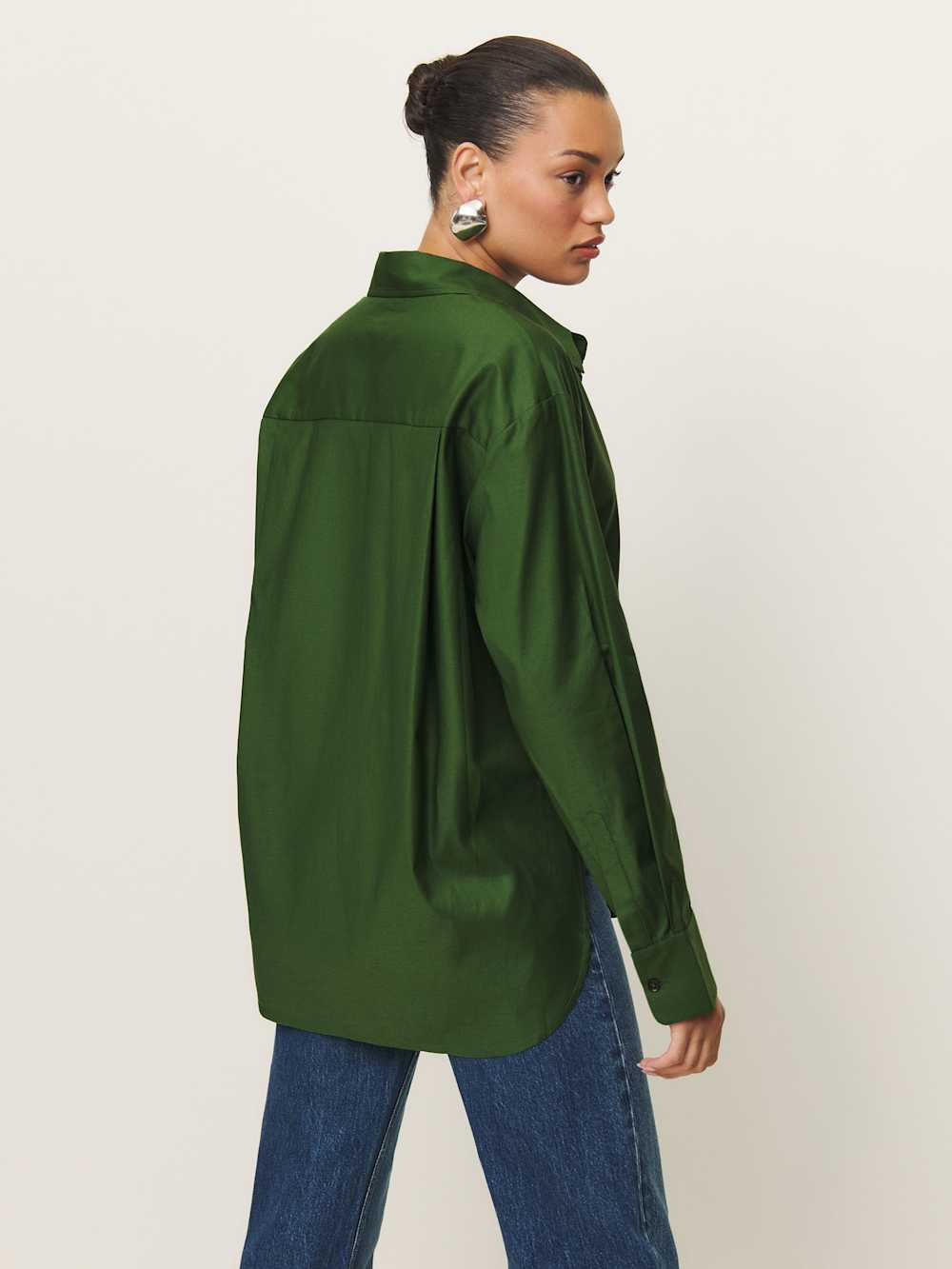 Reformation Will Oversized Shirt - Grass
