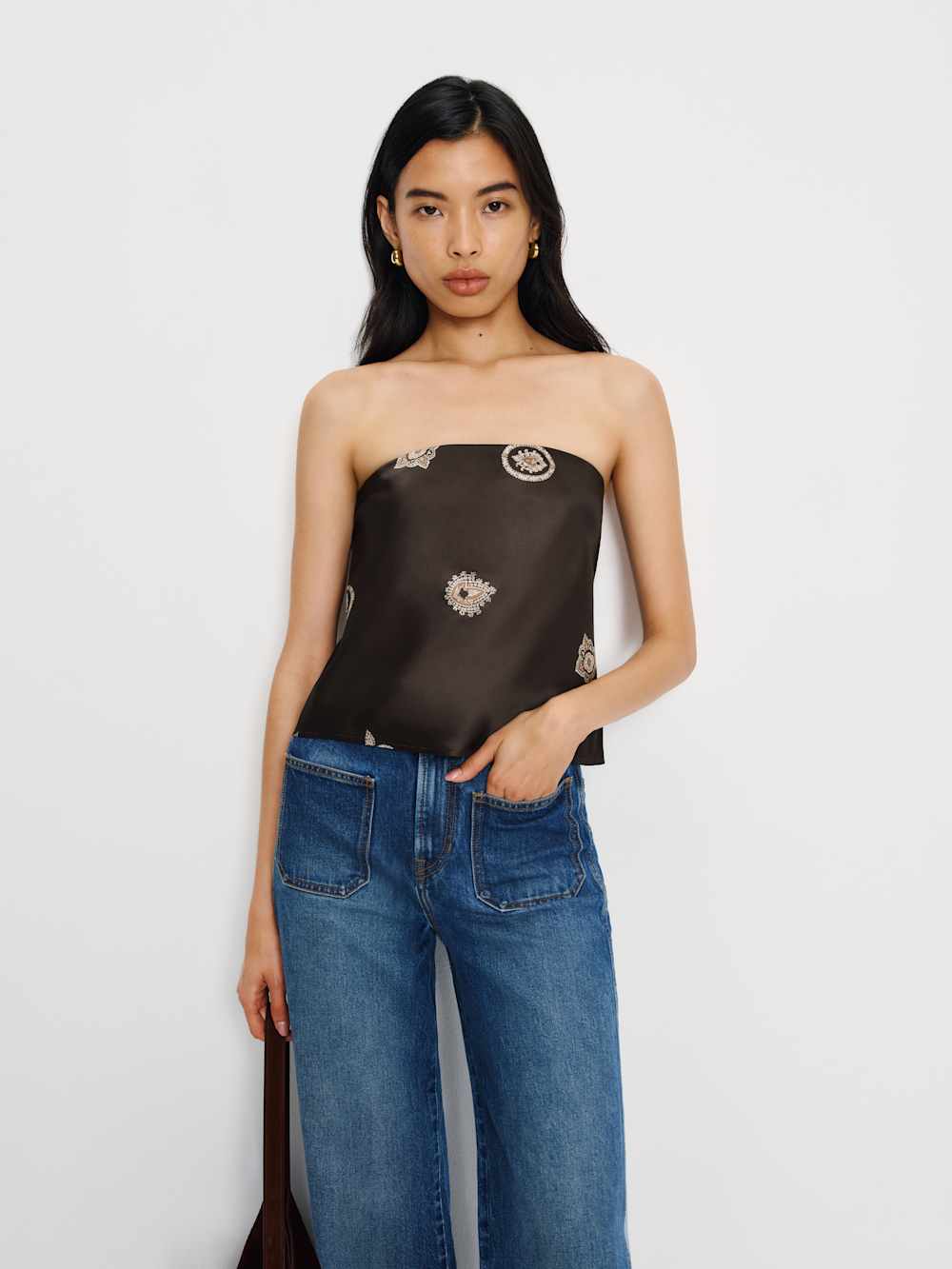 Reformation Spritz Silk Top - Palace