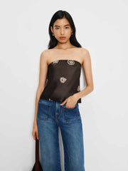 Reformation Spritz Silk Top - Palace