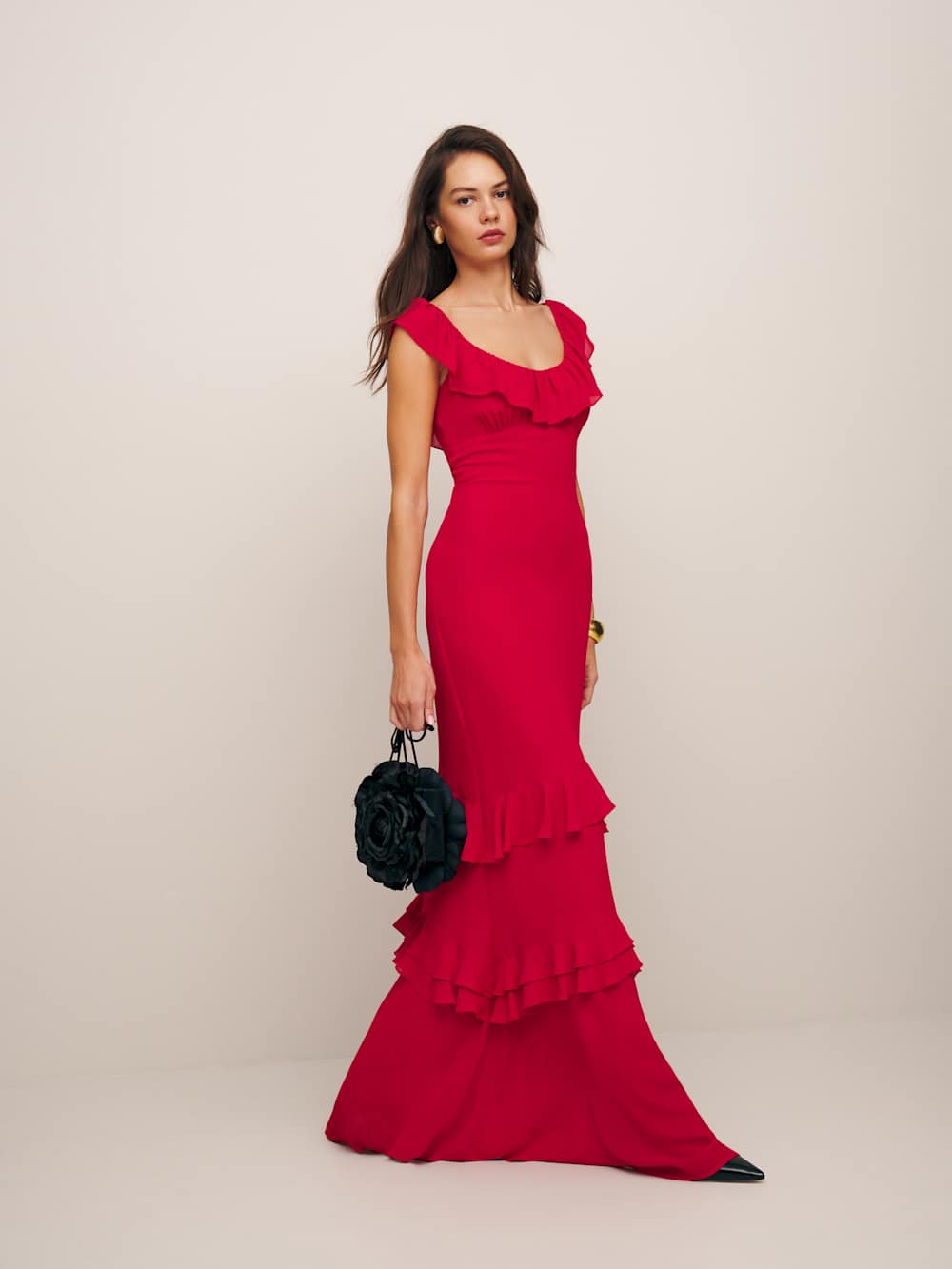 Reformation Tripoli Dress - Cherry