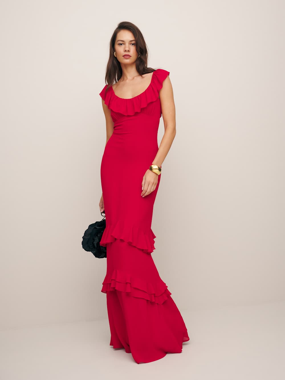Reformation Tripoli Dress - Cherry