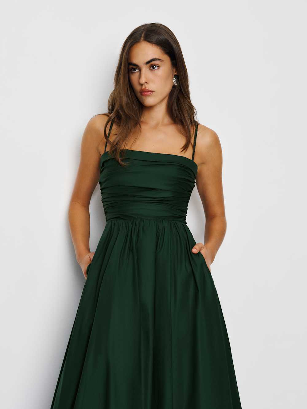 Reformation Kastoria Dress - Forest
