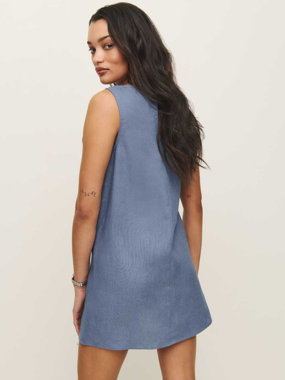 Reformation Jessi Linen Dress - Cornflower