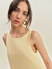 Reformation Jessi Linen Dress - Parmesan