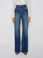 Reformation Alyssa High Rise Wide Leg Long Jeans - Mellusine