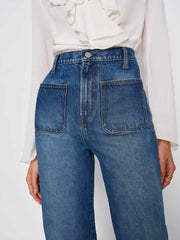 Reformation Alyssa High Rise Wide Leg Long Jeans - Mellusine
