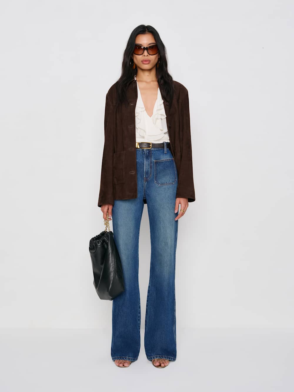 Reformation Alyssa High Rise Wide Leg Long Jeans - Mellusine