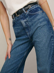 Reformation Cary High Rise Slouchy Wide Leg Jeans - Lanier