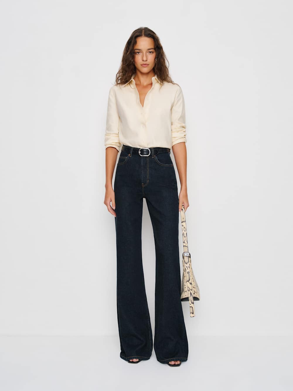 Reformation Cary High Rise Slouchy Wide Leg Jeans - Ondine