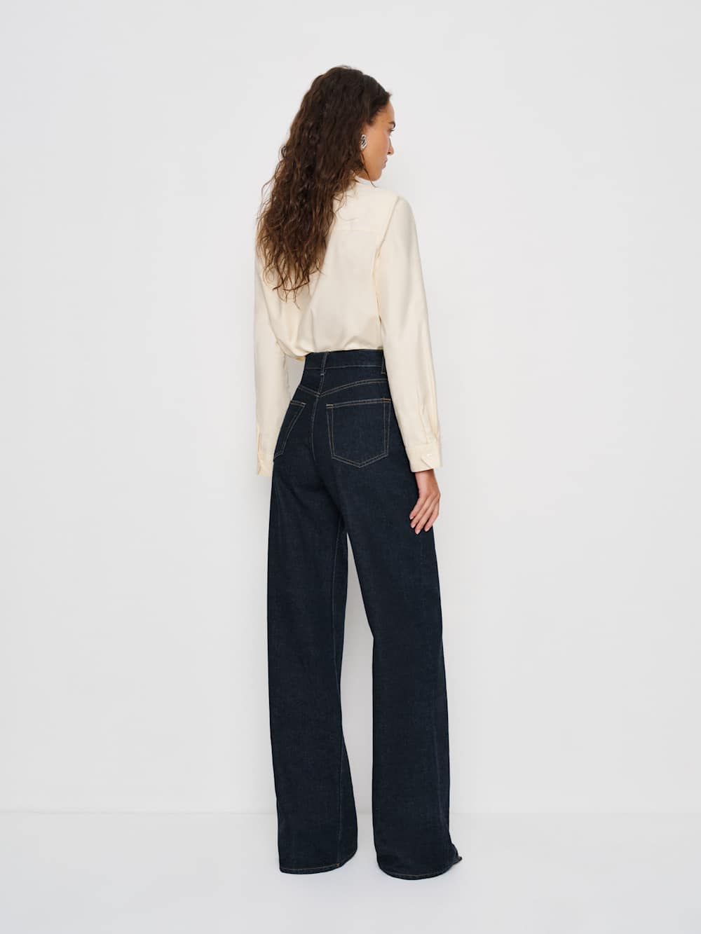 Reformation Cary High Rise Slouchy Wide Leg Jeans - Ondine