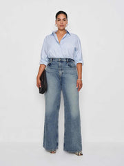Reformation Cary High Rise Slouchy Wide Leg Jeans - Colorado