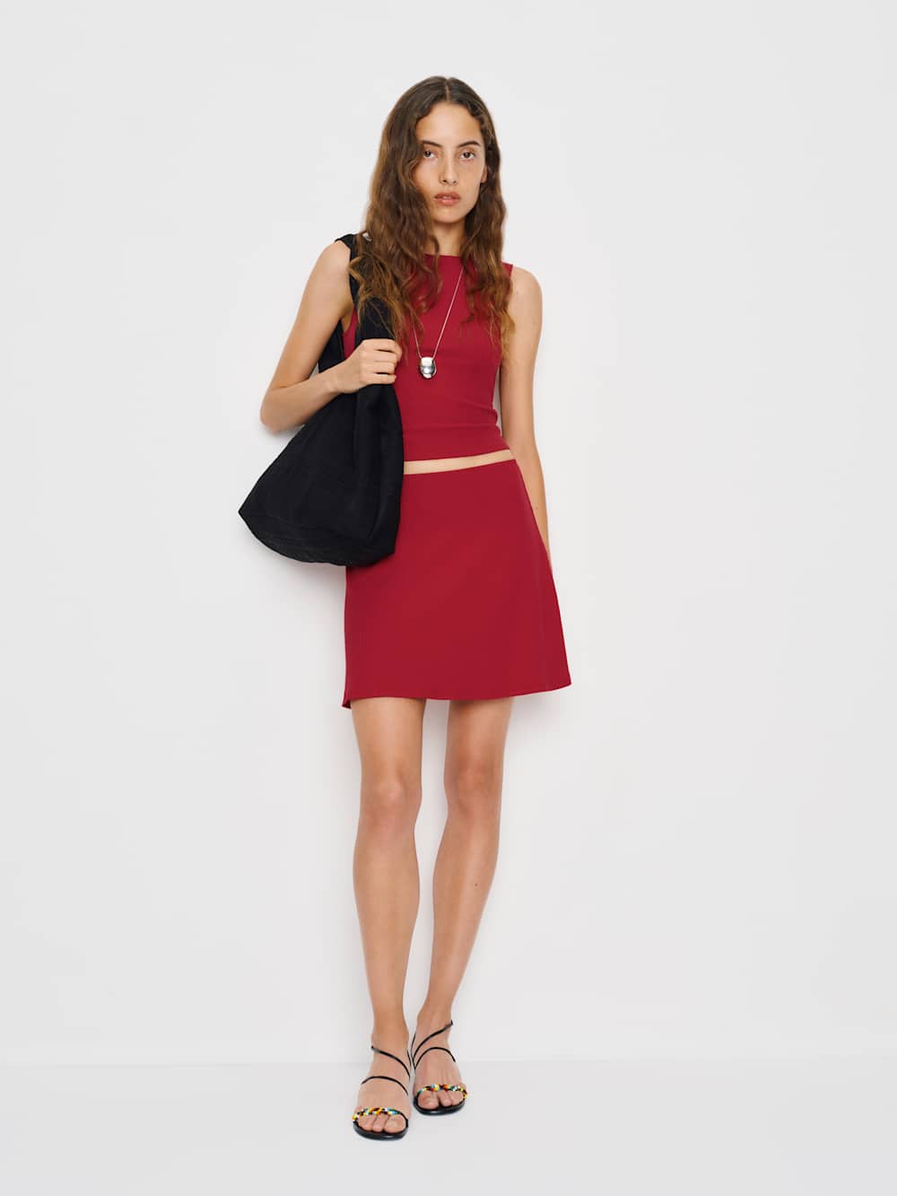 Reformation Andres Knit Two Piece - Lipstick