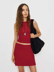 Reformation Andres Knit Two Piece - Lipstick