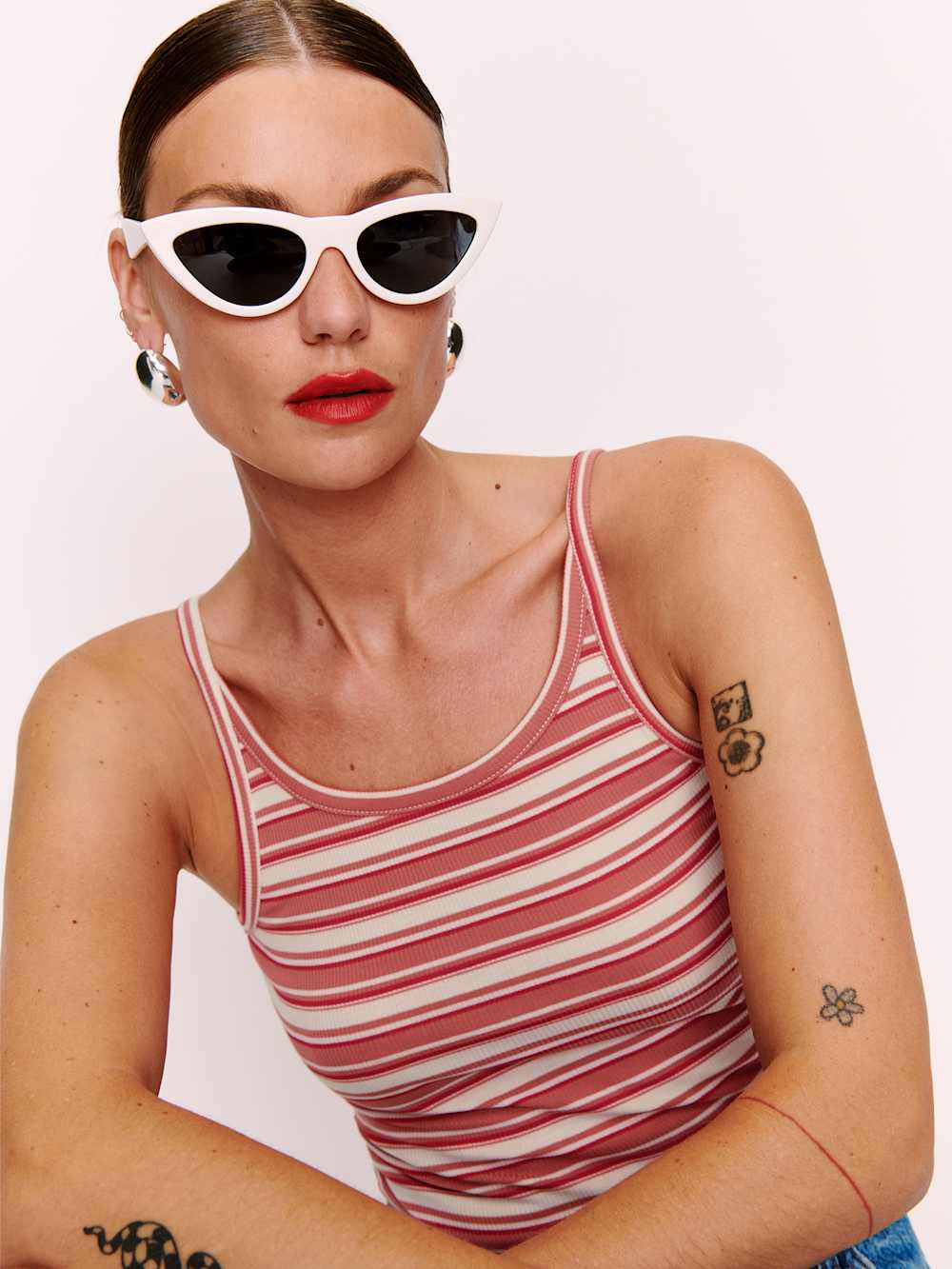 Reformation Calie Tank - Red Stripe