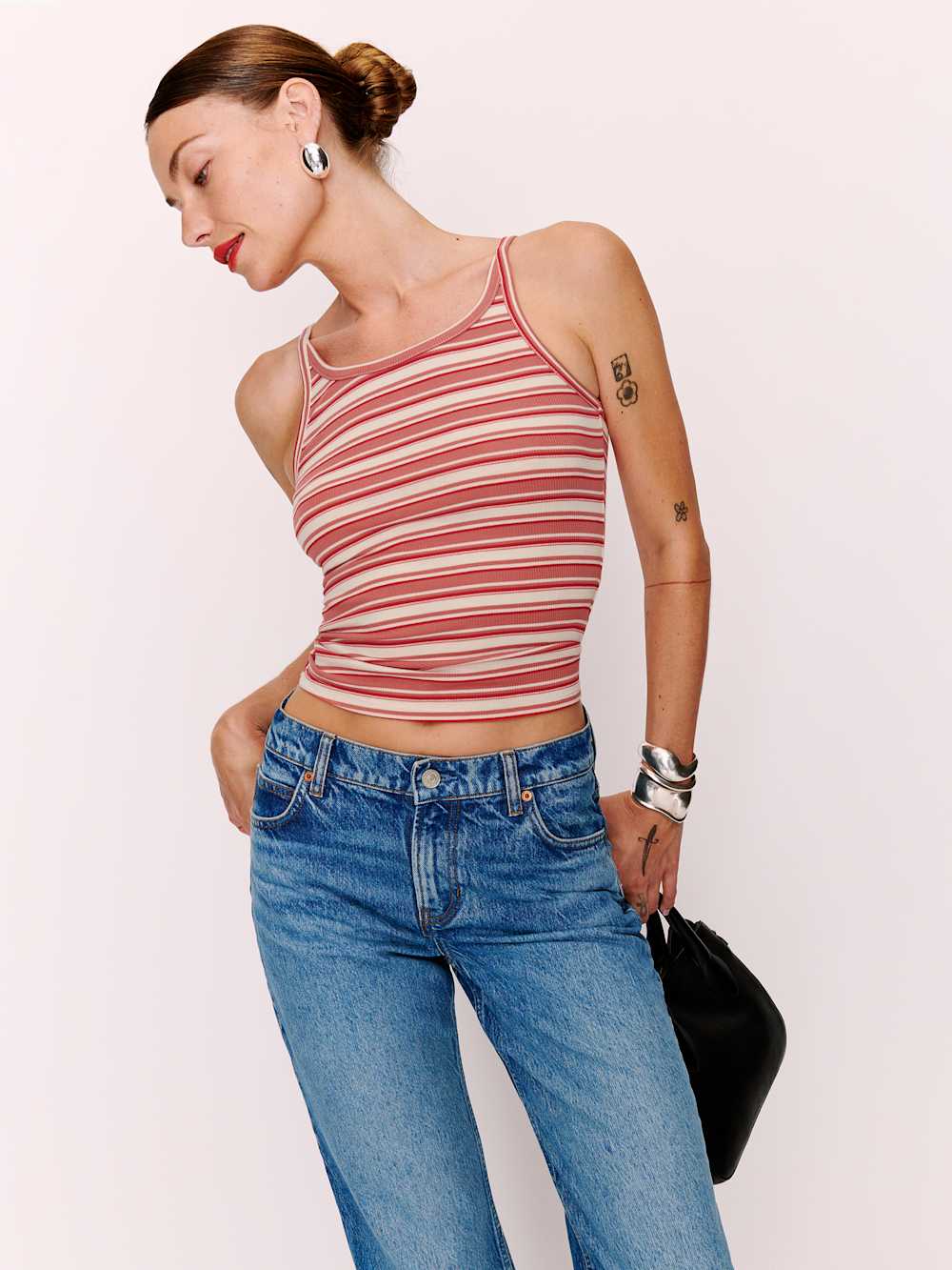 Reformation Calie Tank - Red Stripe