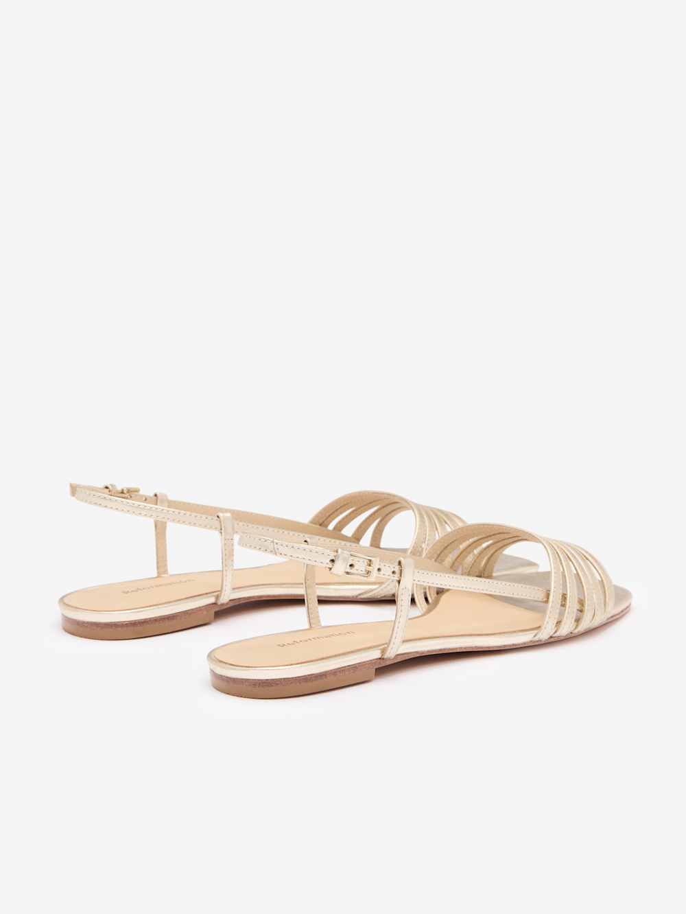 Reformation Millie Lattice Flat Sandal - Gold