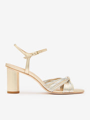 Reformation Petra Cylinder Heel - Gold Silver