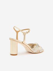 Reformation Petra Cylinder Heel - Gold Silver