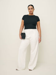 Reformation Muse Tee Es - Black