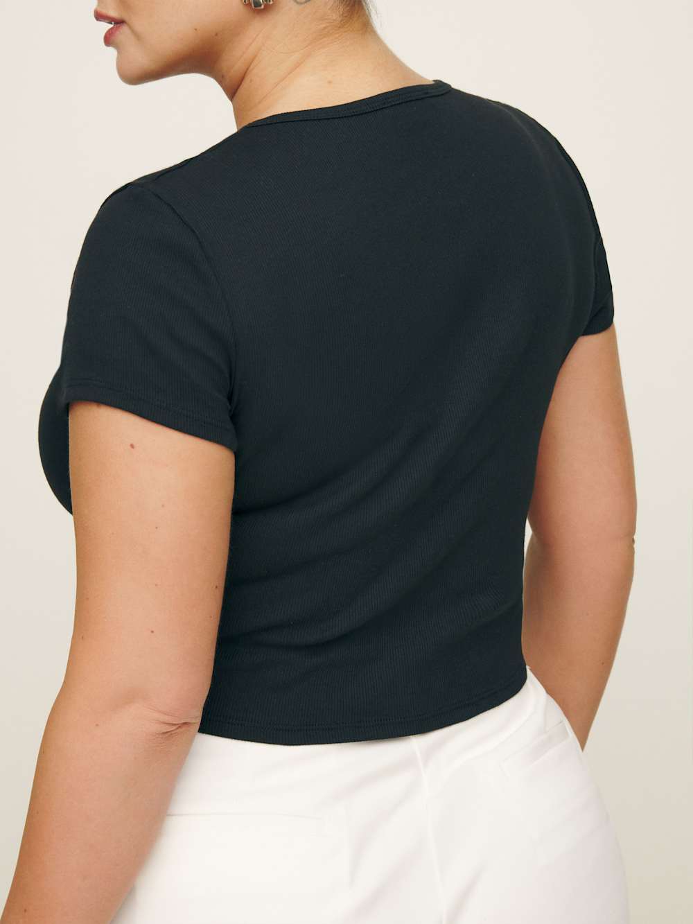 Reformation Muse Tee Es - Black