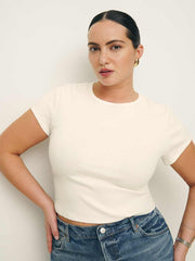 Reformation Muse Tee Es - Ivory