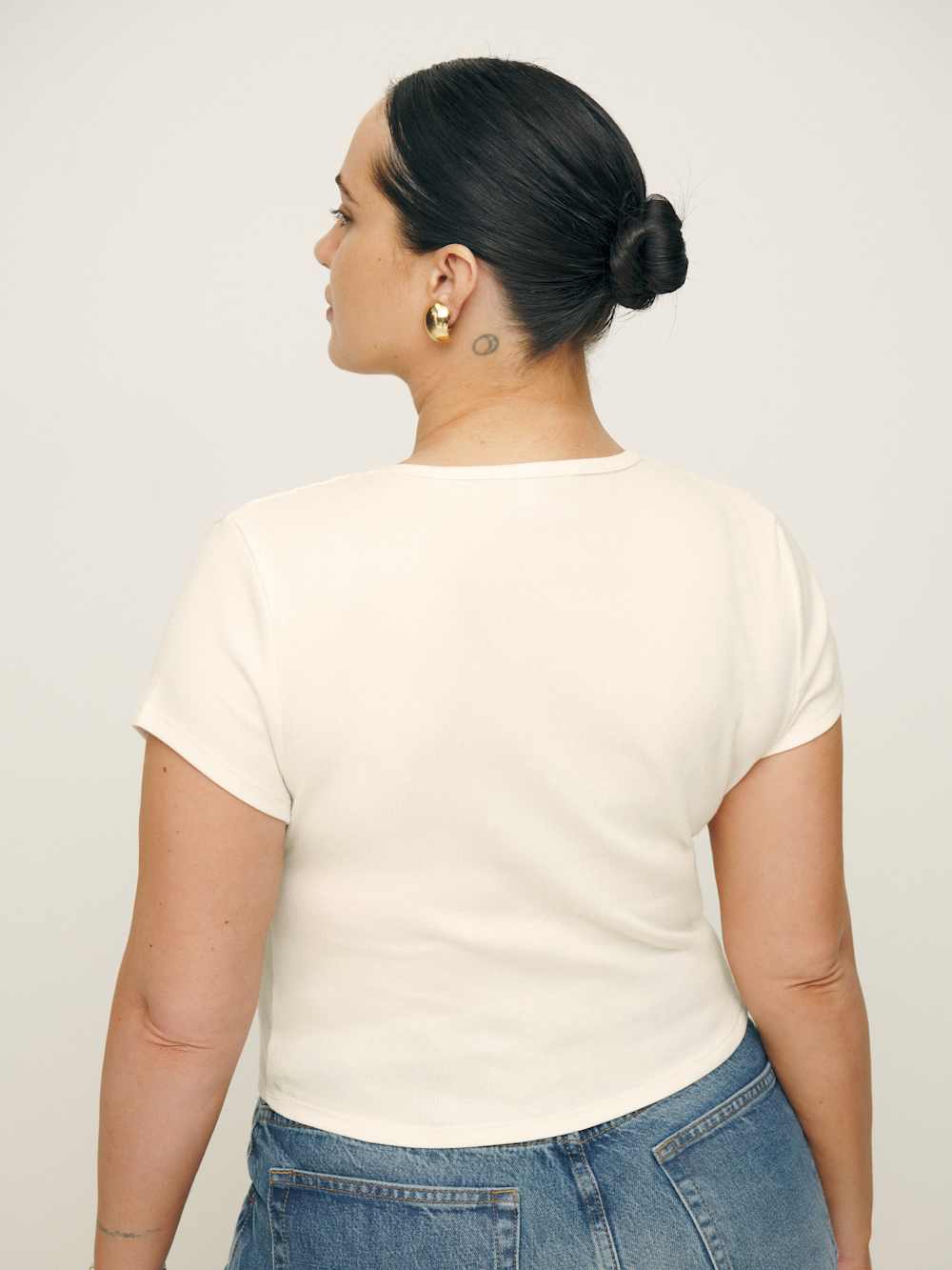 Reformation Muse Tee Es - Ivory