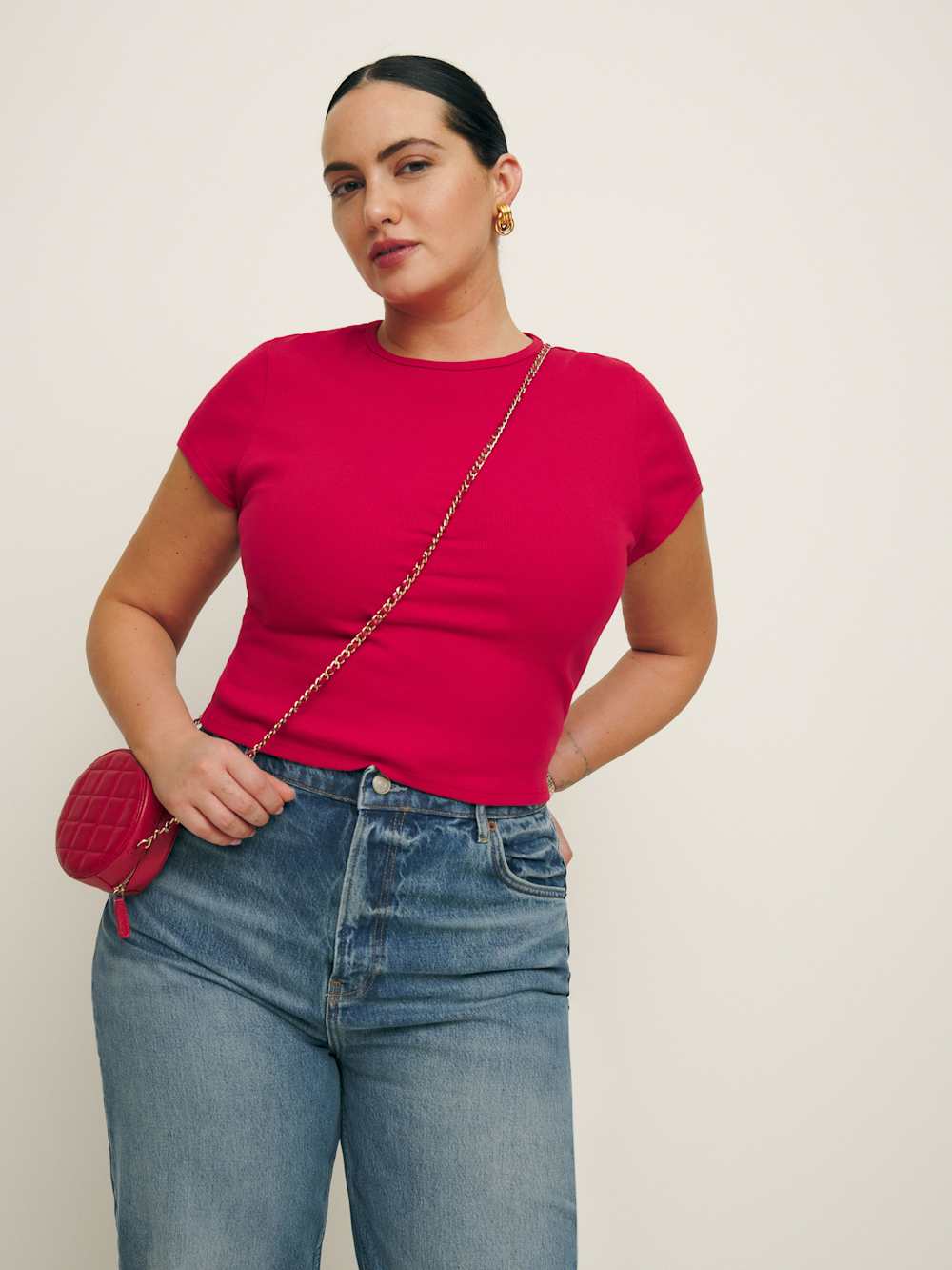 Reformation Muse Tee Es - Lipstick