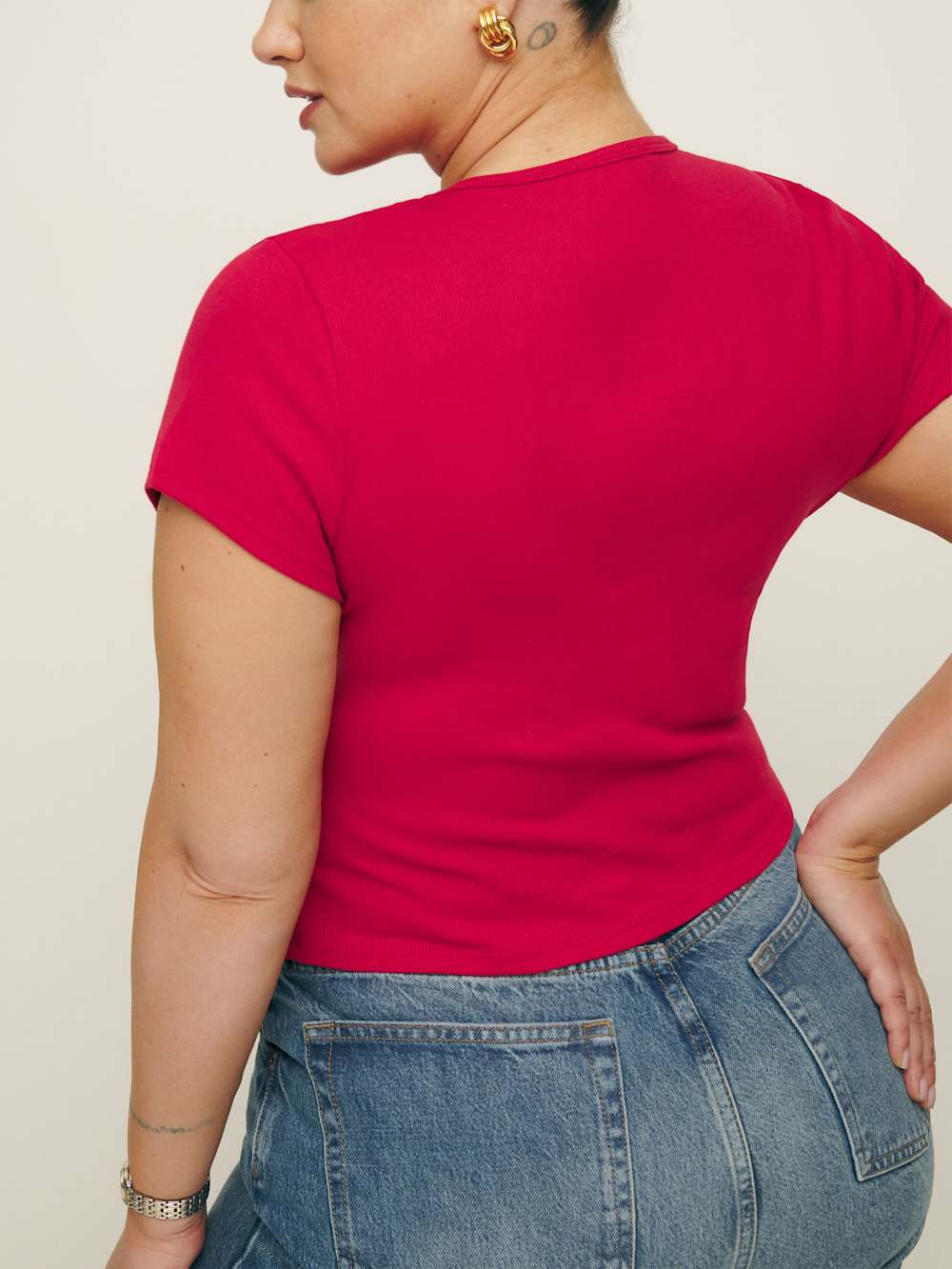 Reformation Muse Tee Es - Lipstick
