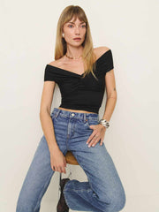 Reformation Ezlynn Knit Top - Black