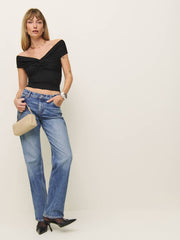 Reformation Ezlynn Knit Top - Black