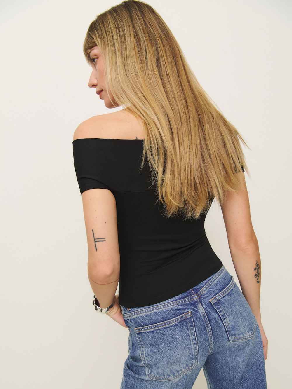 Reformation Ezlynn Knit Top - Black