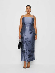 Reformation Frankie Silk Dress Es - Trieste Border