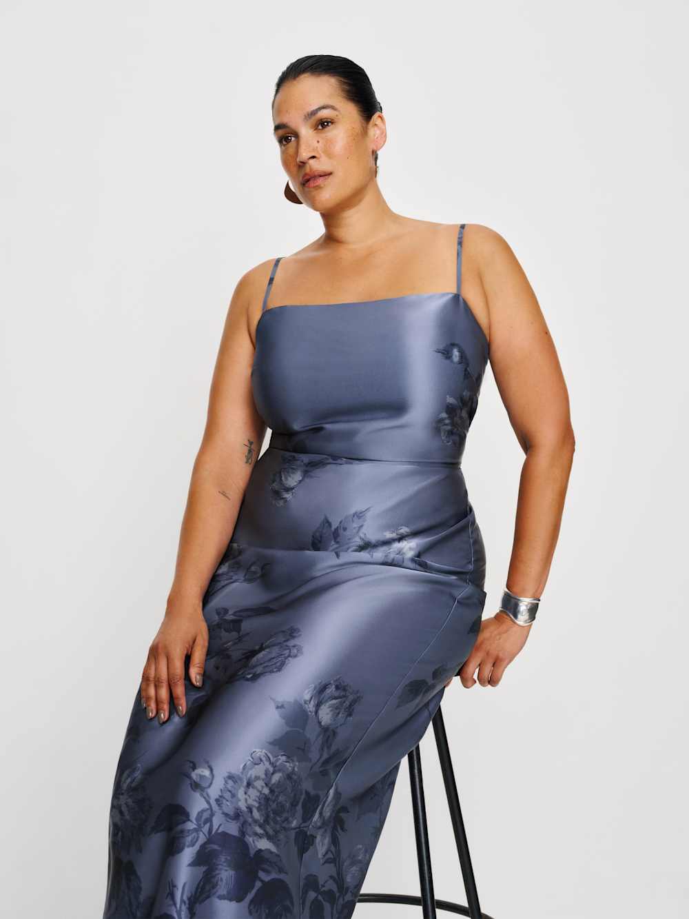 Reformation Frankie Silk Dress Es - Trieste Border