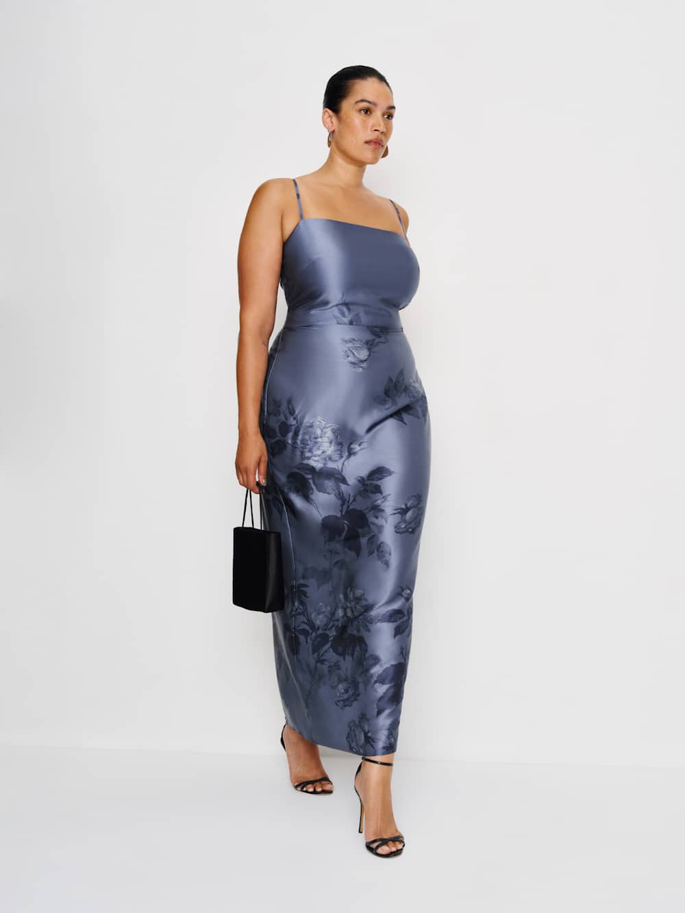 Reformation Frankie Silk Dress Es - Trieste Border