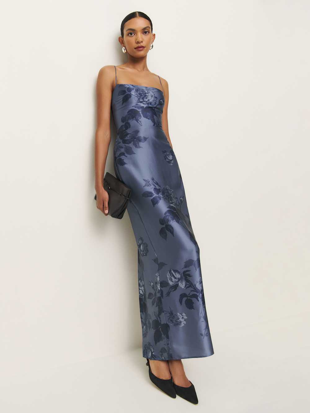 Reformation Petites Frankie Silk Dress - Trieste Border