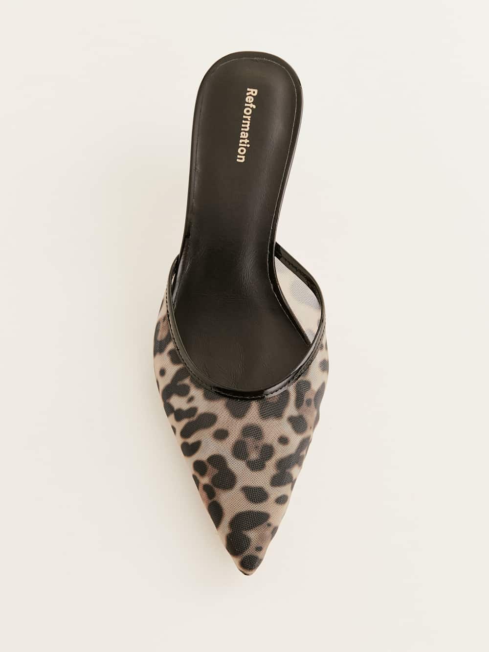 Reformation Wilda Kitten Mule - Leopard Mesh