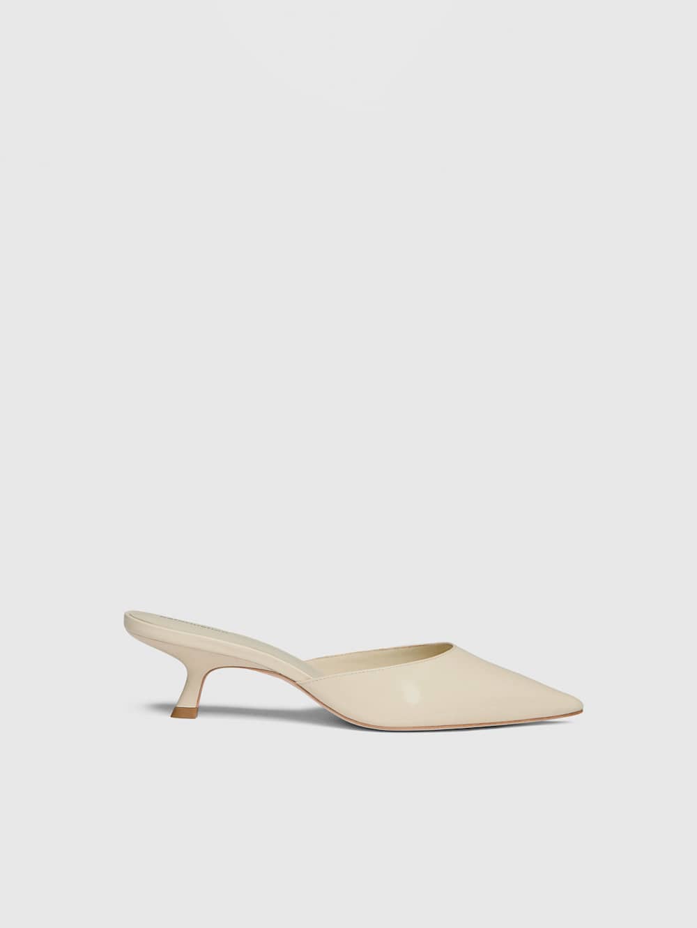 Reformation Wilda Kitten Mule - Parmesan Patent