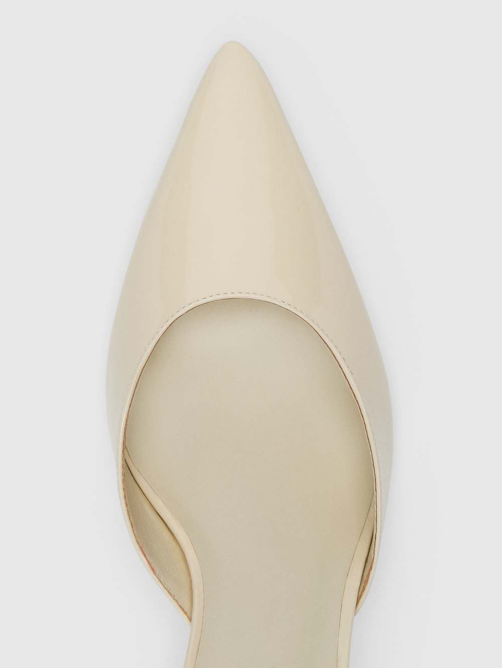 Reformation Wilda Kitten Mule - Parmesan Patent