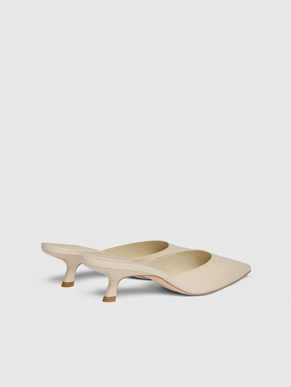 Reformation Wilda Kitten Mule - Parmesan Patent