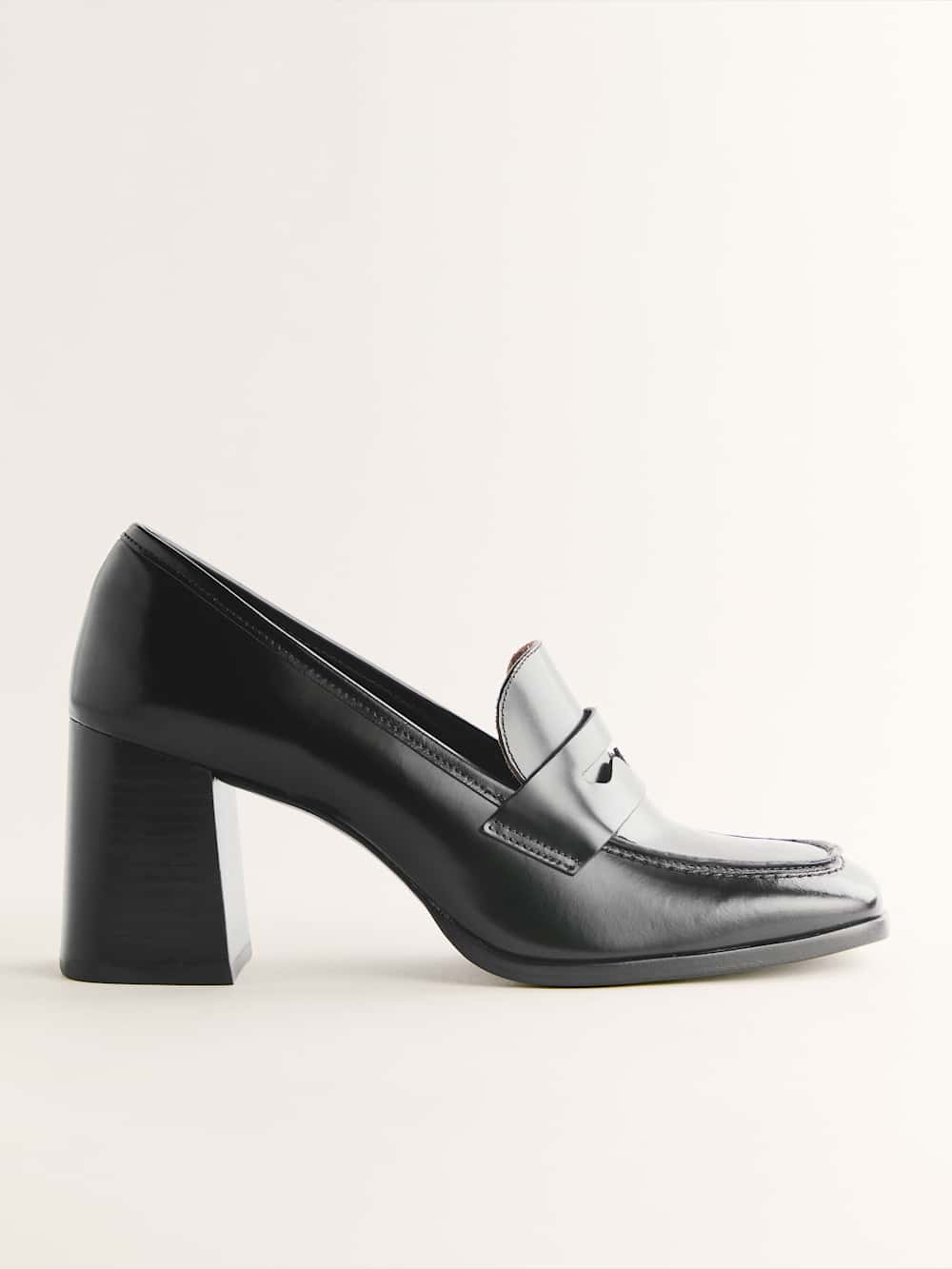 Reformation Nadine Heeled Loafer - Black